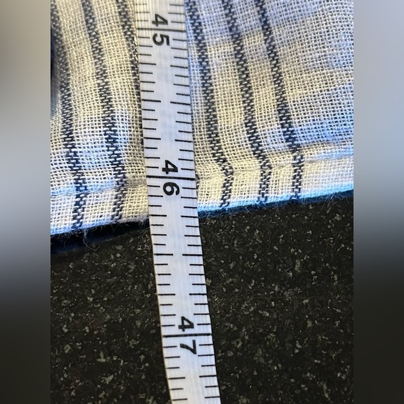 Rails Adora  Midi Stripped Linen Blend Dress/ white -smoke Blue/SZ.XL Women’s - Picture 14 of 15